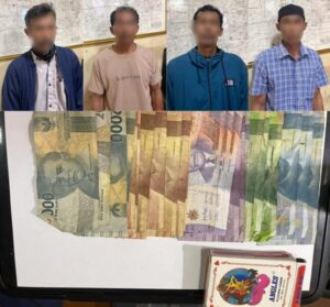 Resmob Polres Situbondo, Berhasil Mengamankan Empat Orang Pelaku Perjudian