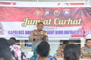 Melalui Jum’ at Curhat, Polres Bondowoso Sosialisasikan Kampung Tangguh Bebas Narkoba di Desa Tegalampel