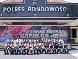 Peletakan Batu Pertama Pembangunan Barak Dalmas. Oleh Kapolda Jatim di Polres Bondowoso