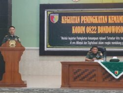 Kodim 0822/Bondowoso Gelar Giat Peningkatan Kemampuan Apkowil TW.IV Tahun 2023
