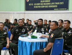 Gelar Serentak Zoom, Kodim 0822 Bondowoso Laksanakan Tasyakuran HUT Korem 083/Bdj Ke-60