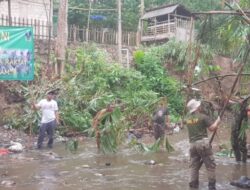 Antisipasi Bencana Banjir, Kodim 0421/Ls, Gelar Karya Bakti Normalisasi Sungai Raja
