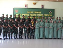 Dandim 0421/LS Pimpin Acara Tradisi Korps Raport Pindah Satuan Perwira Kodim 0421/LS