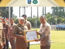 Pemerintah Provinsi Jawa Timur Menyelenggarakan Upacara Bulan K3 Nasional Tahun 2024, Dengan Peserta ASN UPT K2 Disnakertrans