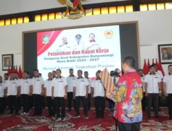 Kasdim 0825 Hadiri Pelantikan Dan Rapat Kerja Pengurus KONI Kabupaten Banyuwangi