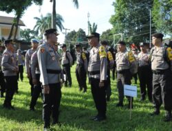 Polres Bondowoso Menggelar Apel Pelepasan Anggota Dalam Pengamanan Pemilu 2024