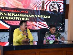 Tumbuhkan Rasa Cinta Tanah Air, Kasdim 0822 Berikan Wasbang Bagi CPNS Kejari Bondowoso