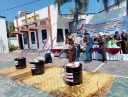 Kejaksaan Musnah Barang Bukti Tindak Pidana, Sabu Dan Pil Trex Jadi Perhatian Khusus