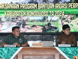 Kodim 0822 Bondowoso Gelar Rakor Program Bantuan Irigasi Pemompaan Kementan RI Tahun 2024