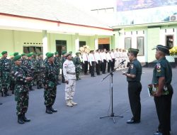 Dandim Bondowoso Pimpin Upacara Bendera Dan Pelepasan Anggota Yang Purna Tugas