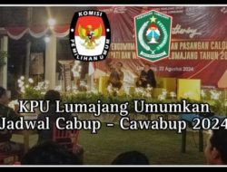 KPU Lumajang Membuka Jadwal Pendaftaran Cabup-Cawabup Lumajang 2024