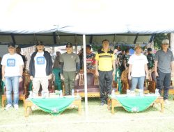 Letkol inf Rinto Wijaya Resmi Buka Turnamen Sepak Bola di Lampung Barat.