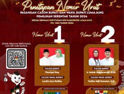 Penetapan Nomor Urut Pasangan Calon Bupati dan wakil Bupati Lumajang tahun 2024