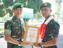 Serda Dafa dan Pratu Kelvin Atlet Taekwondo Berprestasi, Disambut Komandan Kodim 0422/LB.