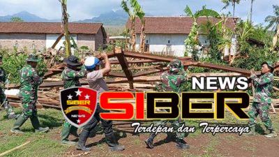 Mas Bhabin Sosok Polisi Bondowoso Cekatan Terekam Saat Membantu Warga Pasca Bencana Terjadi