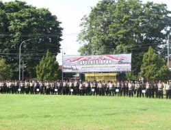 Polres Bondowoso Gelar Apel Kesiapan Perlengkapan Personil Pam TPS Operasi Mantab Praja Dalam Pilkada Serentak Tahun 2024