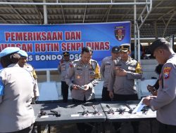 Polres Bondowoso pemeriksaan senpi untuk pengawasan anggota Polri