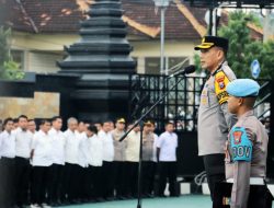 Arahan Kapolresta Banyuwangi kepada Personel Apel Jam Pimpinan