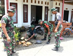 TNI Manunggal Membangun Desa Ke-123: Satgas TMMD Jalin Keakraban dengan Warga Gunosari