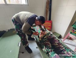 Satgas TMMD ke-123 dan Warga Gunosari Jalani Pemeriksaan Kesehatan