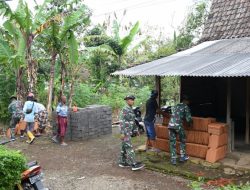 TMMD ke-123 Kodim 0822 Bondowoso Perbaiki Rumah Tidak Layak Huni di Desa Gunosari