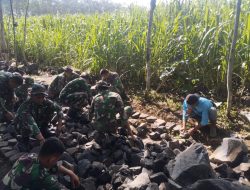 Pengerjaan pembangunan jalan TMMD 123 Bondowoso sudah mencapai 50 persen