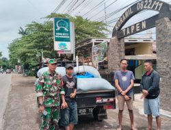 Anggota Koramil 0822/11 Tapen Sertu Suryadi Kawal Warga Binaannya Jual Gabah ke Buloq
