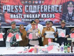 Polres Bondowoso Gelar Apel Pasukan Operasi Ketupat Semeru 2025 dan Pemusnahan Barang Bukti