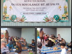 Pemdes Boyolangu Kabupaten Tulungagung Gelar Kupatan Masal Simbol Kebersamaan dan Ajang Silaturohmi