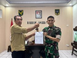Letkol Inf Rinto Wijaya Terima Audiensi APDESI Lampung Barat Bahas Peningkatan Kedisiplinan dan Bela Negara.