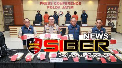 Polda Jatim Berhasil Ungkap Jaringan Narkoba Internasional 21 Kg Sabu Senilai 22 Milyar Disita