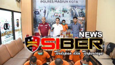 Polres Madiun Kota Berhasil Amankan Belasan Tersangka Kasus Pengeroyokan dan Penganiayaan