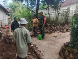 Satgas TMMD ke-124 Kodim 0422/Lampung Barat Bangun Gorong-Gorong di Pekon Pemerihan