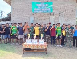 Semangat Kebersamaan TMMD ke-124, Kodim 0422/LB Gelar Turnamen Bola Voli bersama Warga Pekon Pemerihan, Kec. Bengkunat