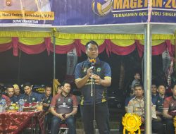 Semarak Hari Bhayangkara ke-79, Turnamen Voli Bupati dan Kapolres Magetan Cup Resmi Dibuka