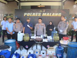 Polres Malang Berhasil Bongkar Produksi Arak Ilegal di Bantur, Terendus Lewat Layanan 110