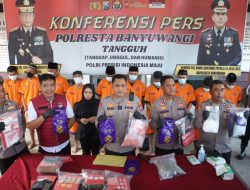 Polresta Banyuwangi Berhasil Ungkap Narkoba Selama Agustus 2025 Amankan 10 Tersangka Sita 4,4Kg Sabu dan Ribuan Butir Okerbaya