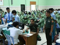 HUT TNI Ke-80, TNI-Polri dan Masyarakat Bondowoso Bersatu dalam Donor Darah