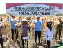 Kapolda Jatim Hadiri Panen Jagung Serentak Kuartal III di Polresta Banyuwangi