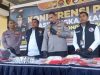 Kapolres Bersama Kasat Narkoba Dan Reskrim Pimpin Press release Ungkap Curanmor Dan Narkoba