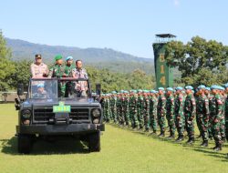 DANDIM 0822 Bersama Kapolres Bondowoso Pimpin Upacara Pelepasan Satgas Yonmek TNI Konga XXIII/UNIFIL Lebanon dari Yonif 514/Sabaddha Yudha