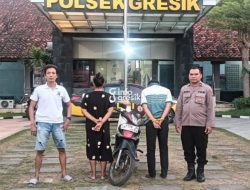 Lupa Cabut Kunci, Sepasang Kekasih Diringkus Polisi Gegara Gondol Motor Karyawan Swasta di Gresik