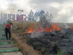 Lima Hektare Lahan Terbakar, Kapolres Aryo Puji Kekompakan Polsek Sempol, TNI dan Muspika